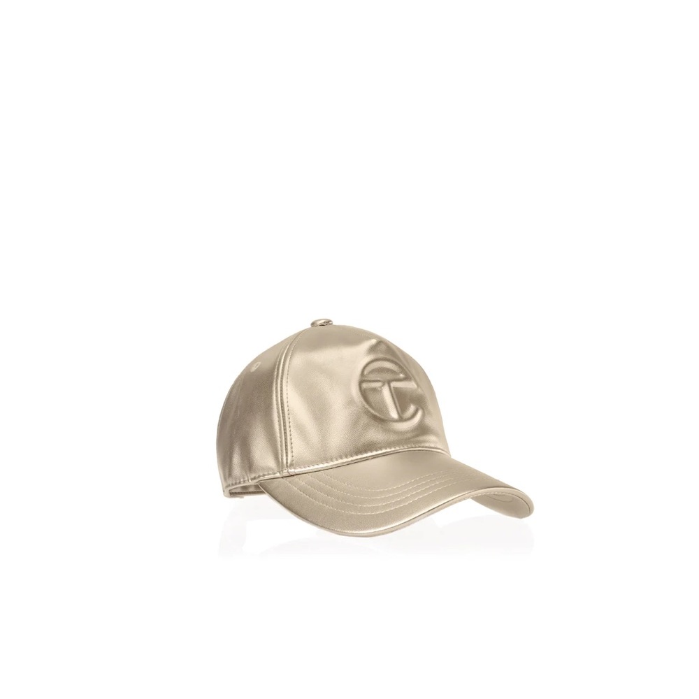 Gold logo embossed Telfar hat. Brand new/never worn